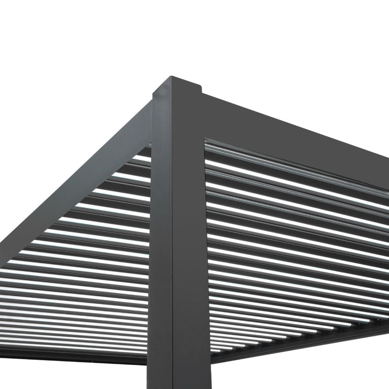Anthracite Aluminium Pergola - 3m x 4m