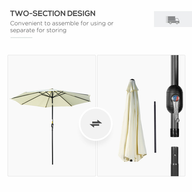 3M Tilting Parasol Garden Umbrellas