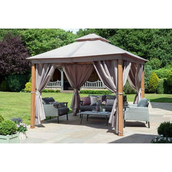 Luxury Garden 3x3M Gazebo by Garden Must Haves with a Taupe Canopy