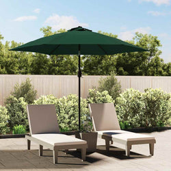 LED Cantilever Garden Parasol 3 m Green
