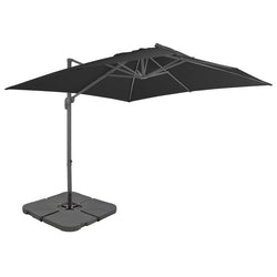 Garden Parasol with Portable Base Anthracite