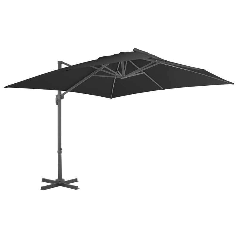 Garden Parasol with Portable Base Anthracite