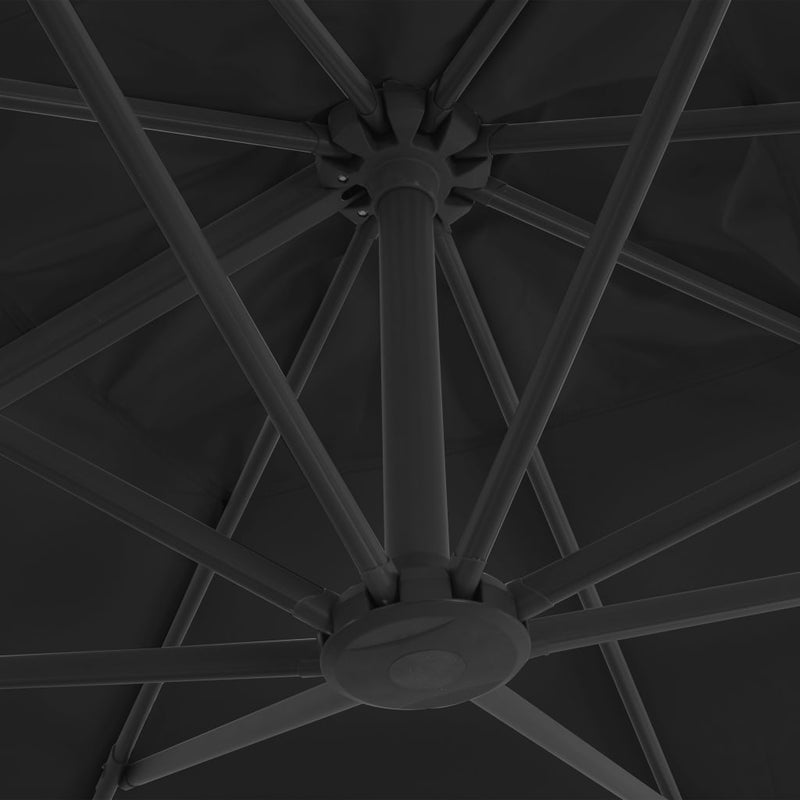 Garden Parasol with Portable Base Anthracite