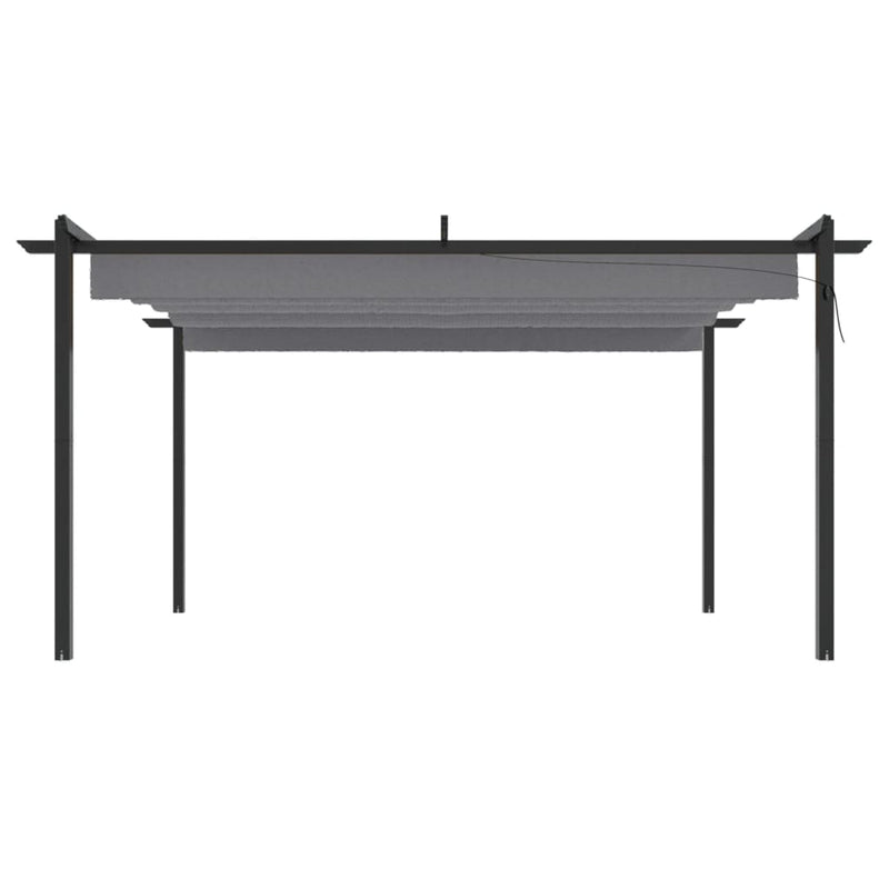 Garden Gazebo with Retractable Roof 4x3 m Anthracite