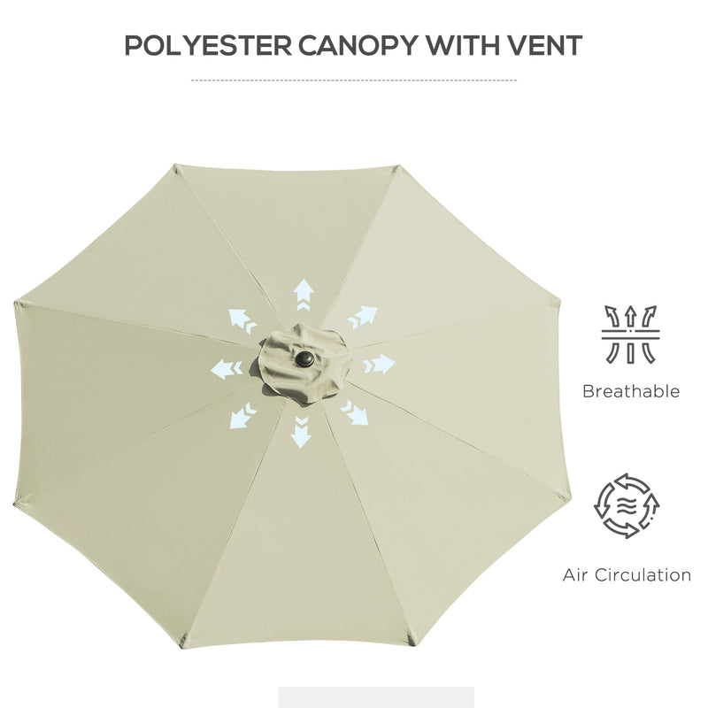 3M Tilting Parasol Garden Umbrellas