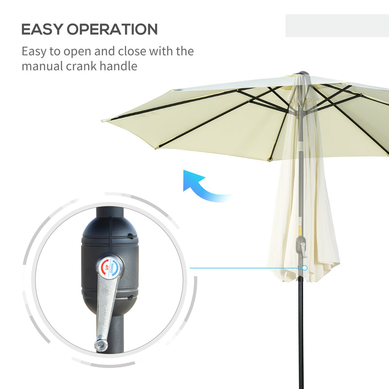 3M Tilting Parasol Garden Umbrellas