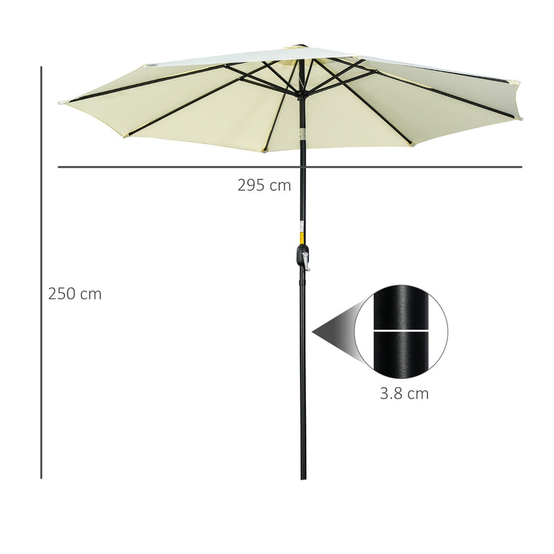 3M Tilting Parasol Garden Umbrellas