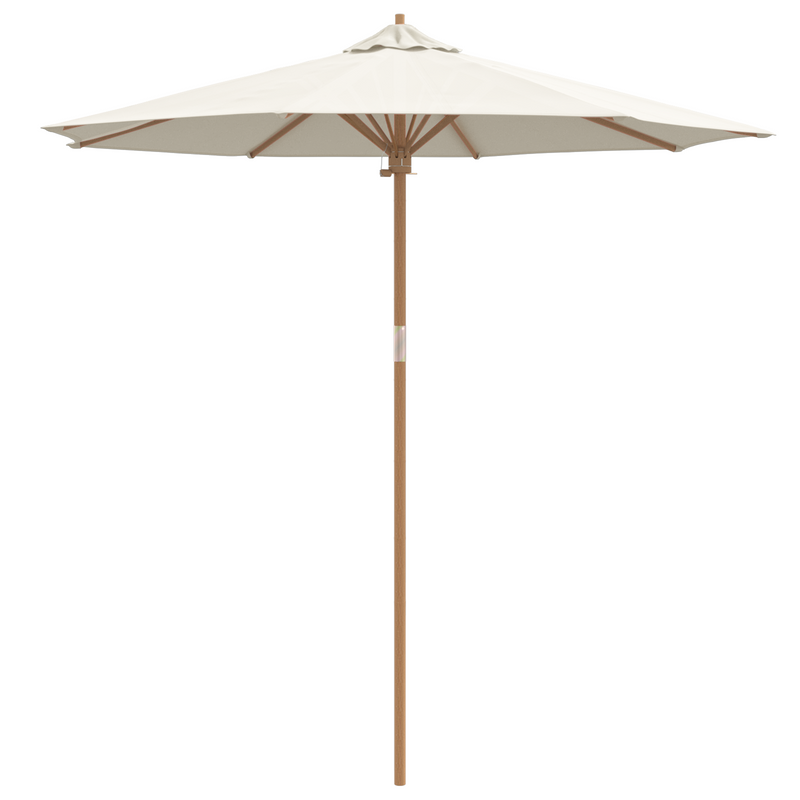 Garden Parasol Cream White 240x260 cm Bamboo